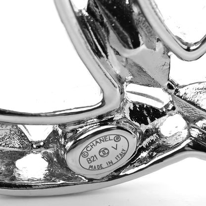 Chanel Crystal Starfall CC Hair Clip Silver 3 of 4