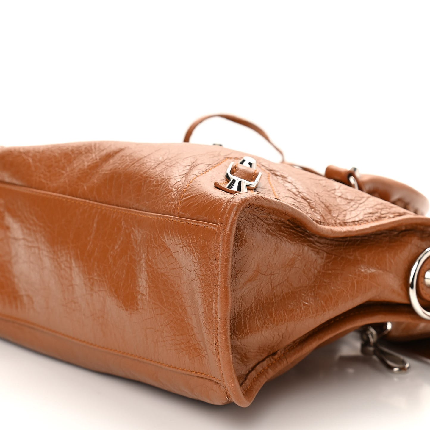 Agneau Classic Silver Hardware S City Camel