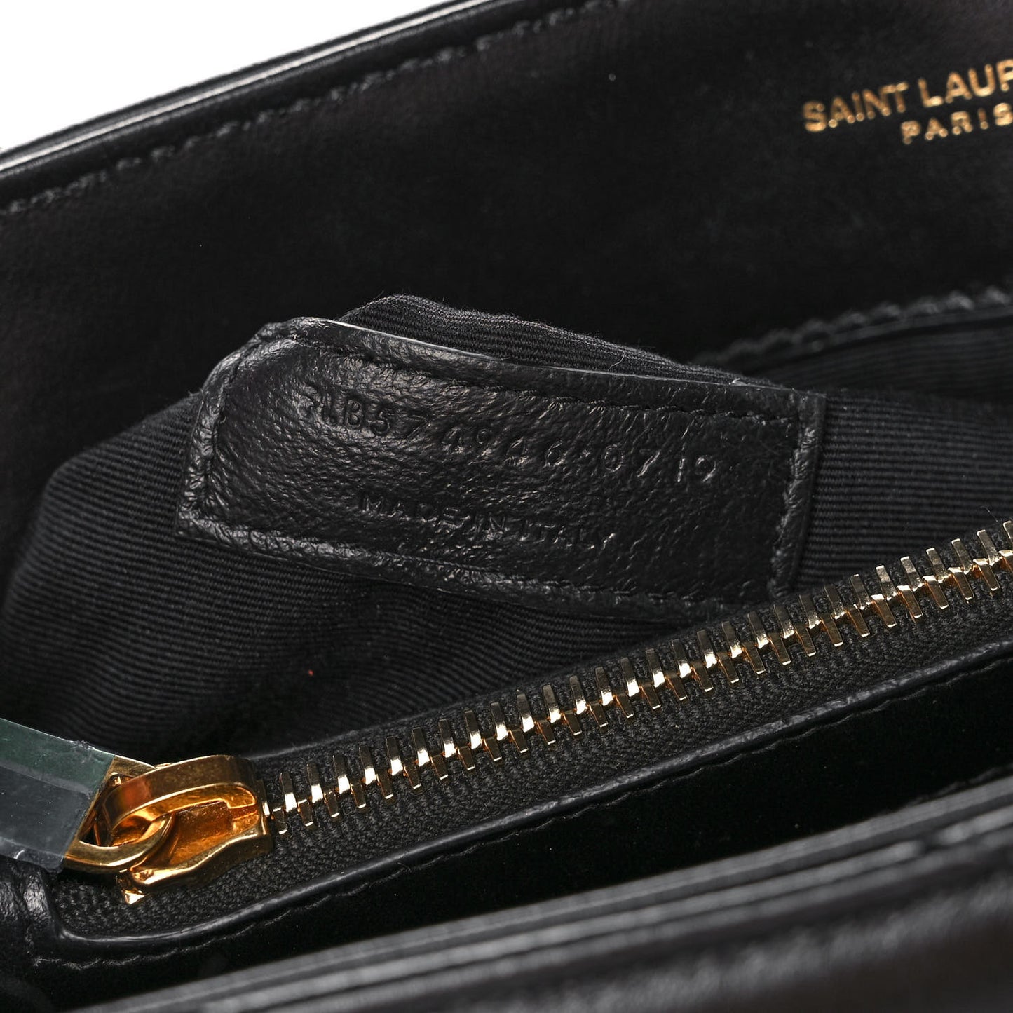 Calfskin Y Quilted Monogram Medium Loulou Chain Satchel Black