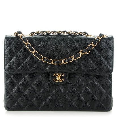 Chanel Caviar Quilted Jumbo Single Flap Black 1 of 8