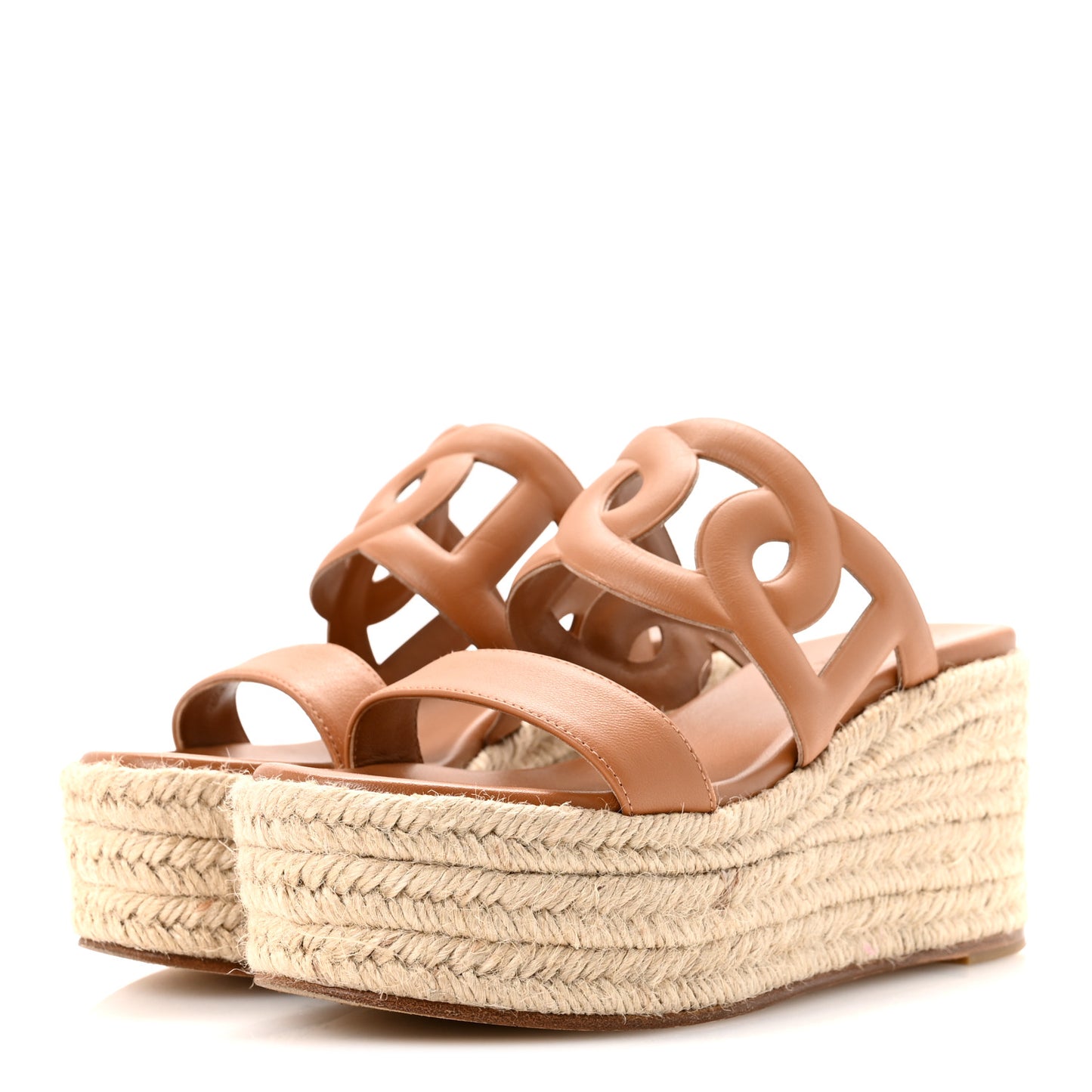 Nappa Ithea Espadrille Wedge Sandals 36 Naturel