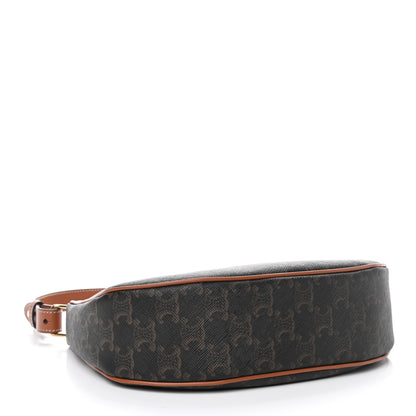 Celine Triomphe Canvas Calfskin Ava Shoulder Bag Tan 3 of 4