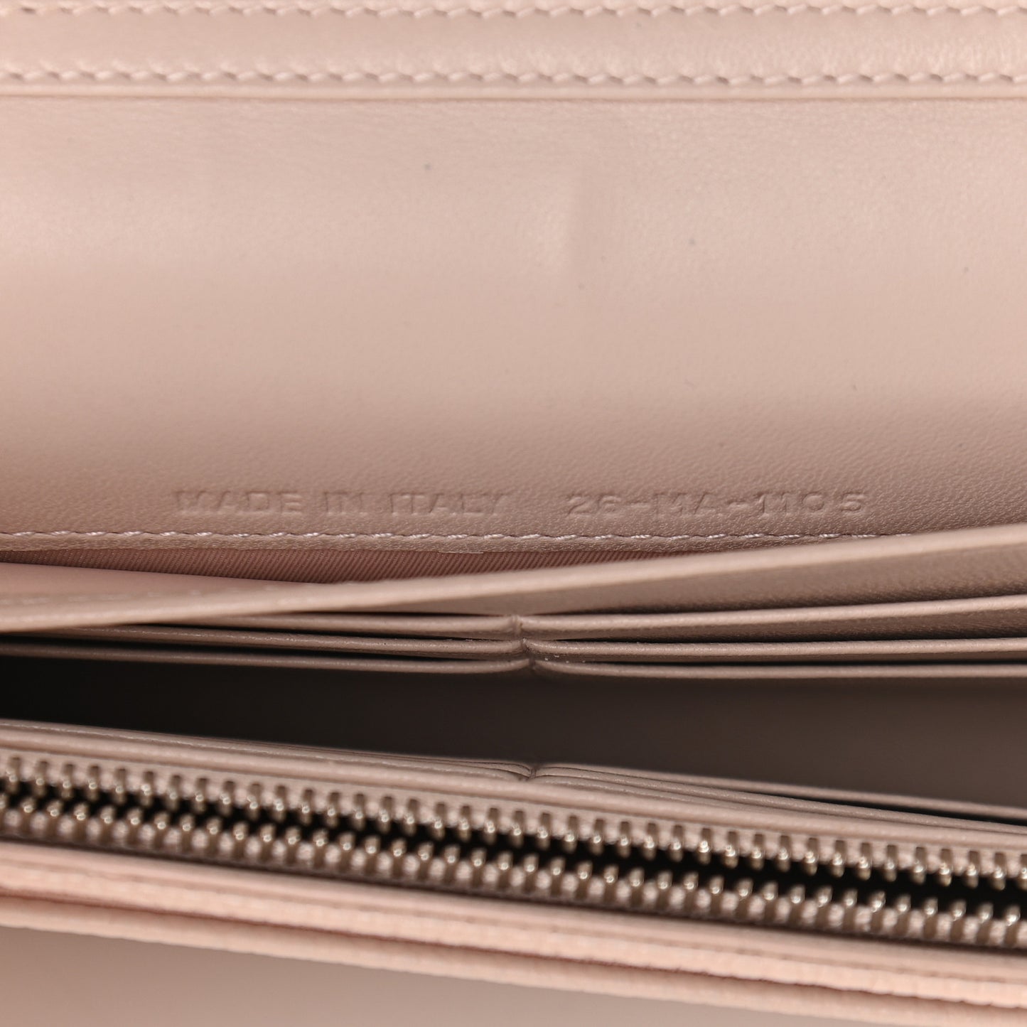Grained Calfskin Diorama Croisiere Chain Wallet Rose Poudre