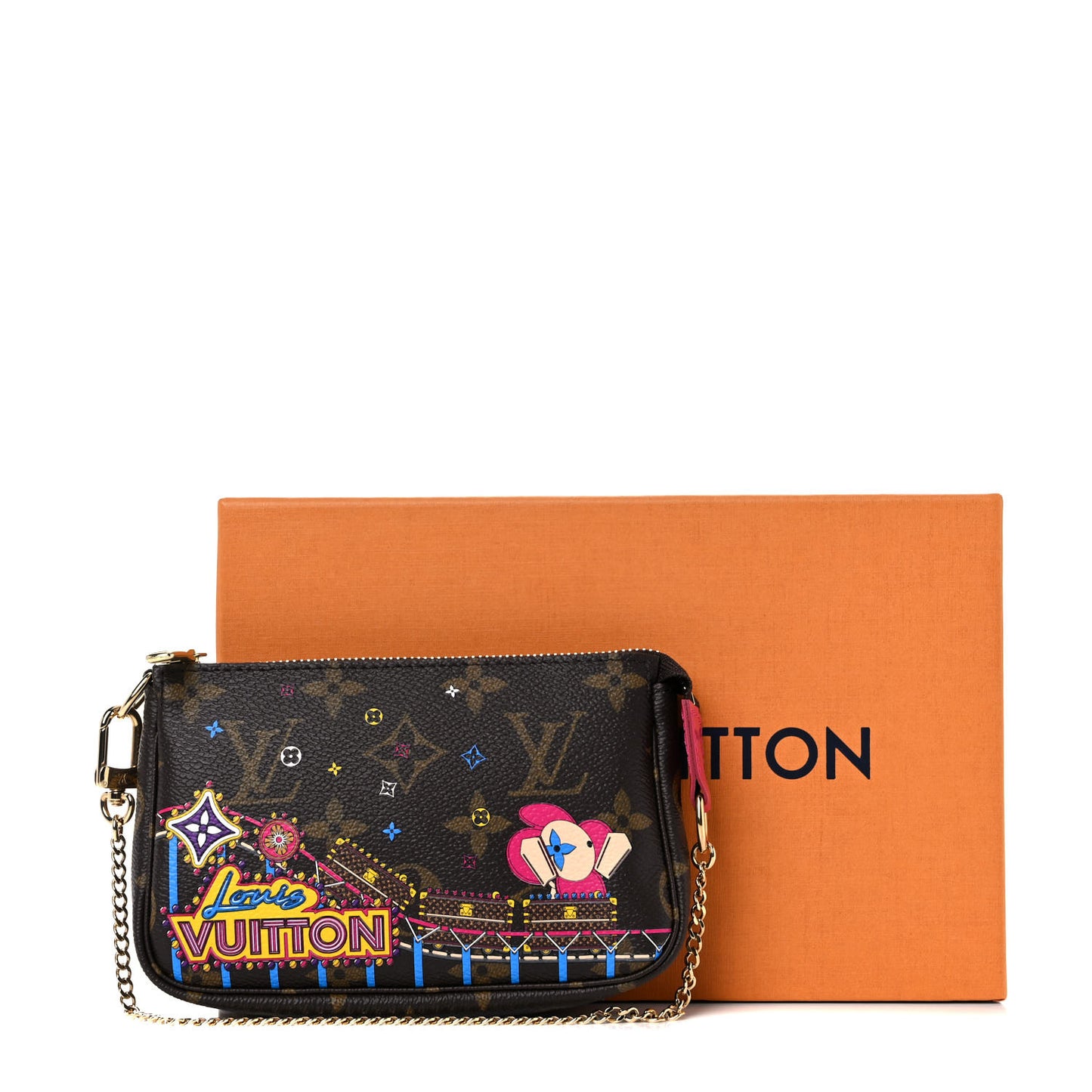 Monogram 2020 Christmas Animation Roller Coaster Mini Pochette Accessories Pivoine