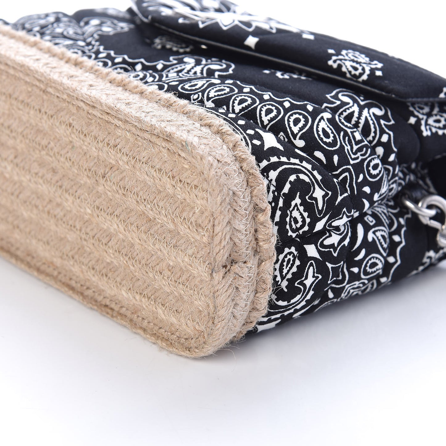 Cotton Bandana Y Quilted Monogram Toy Loulou Crossbody Bag Black White