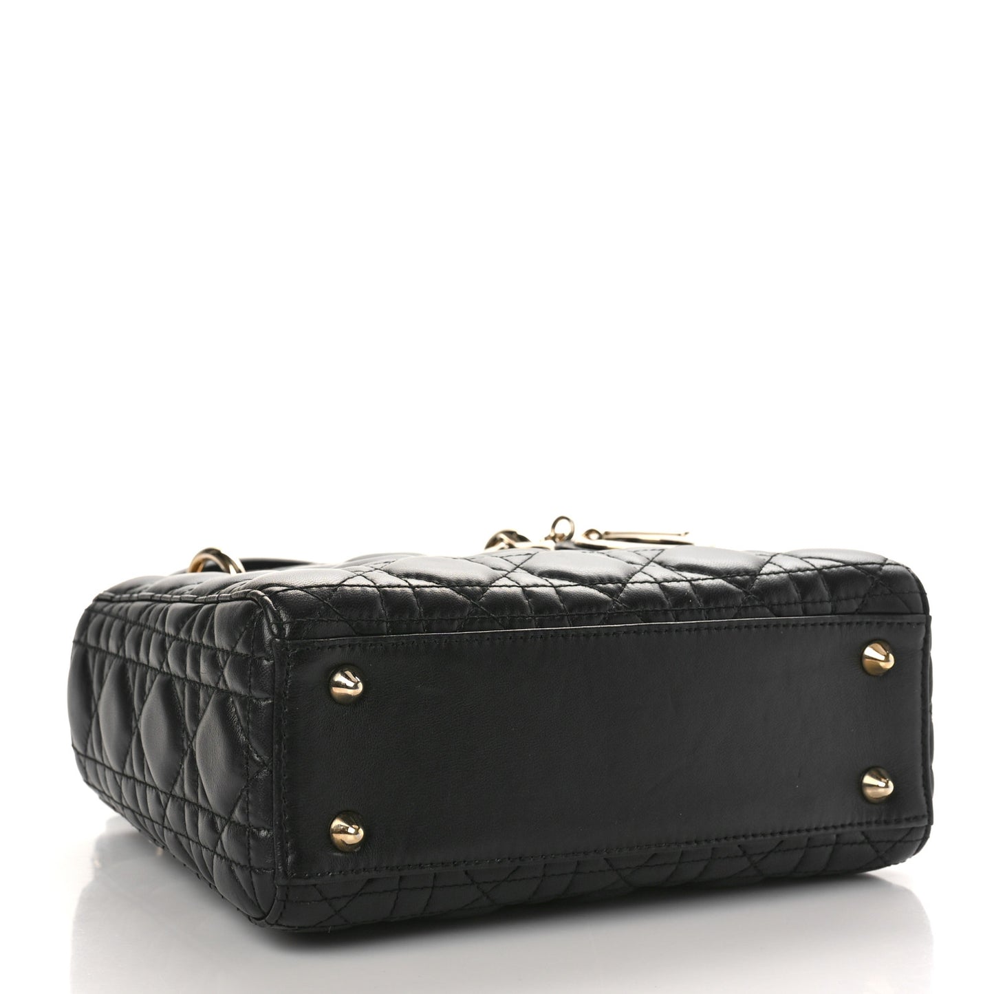 Lambskin Cannage Small Lucky Badges My Lady Dior Black