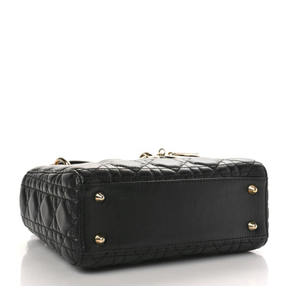Christian Dior Lambskin Cannage Small Lucky Badges My Lady Dior Black 4 of 8