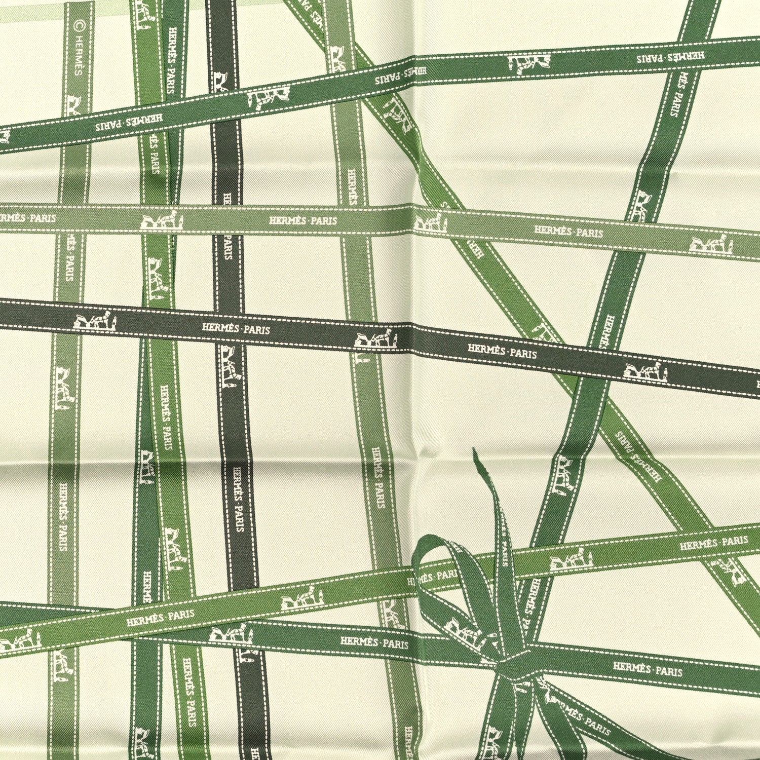 Hermes Silk Bolduc Pocket Square 45 2 of 4