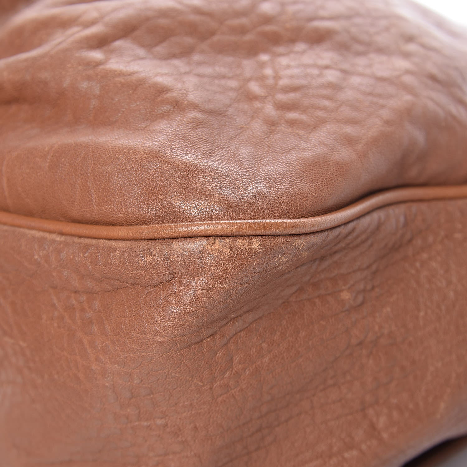 Fendi Crinkled Lambskin Mia Shoulder Flap Camel 16 of 20