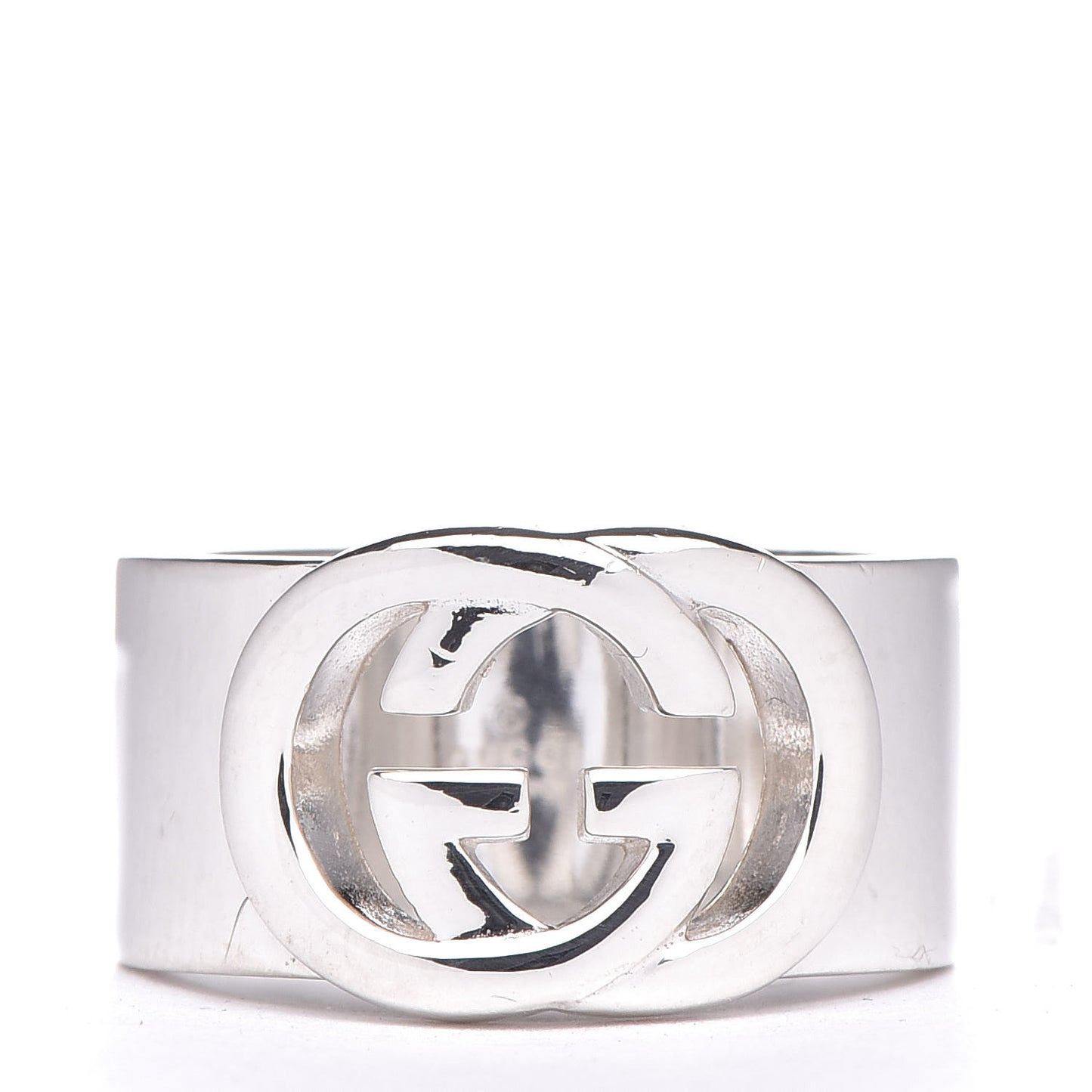 Sterling Silver 10mm Interlocking G Band Ring 52 6