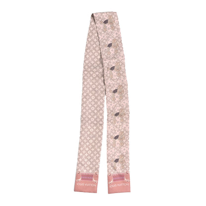 Louis Vuitton Silk Monogram Poodle Animalle Bandeau Rose Pale 2 of 4