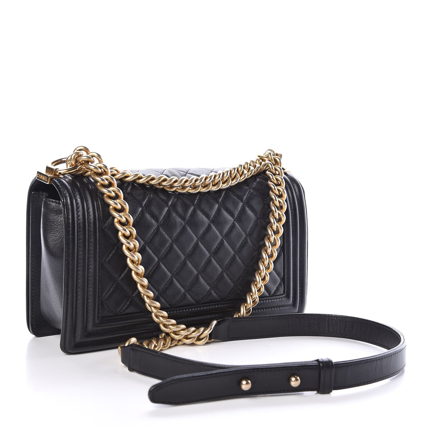 Chanel Calfskin Quilted Medium Boy Flap Black 3 of 9