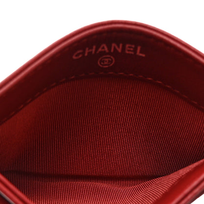 Chanel Lambskin Quilted Card Holder Red 5 of 8