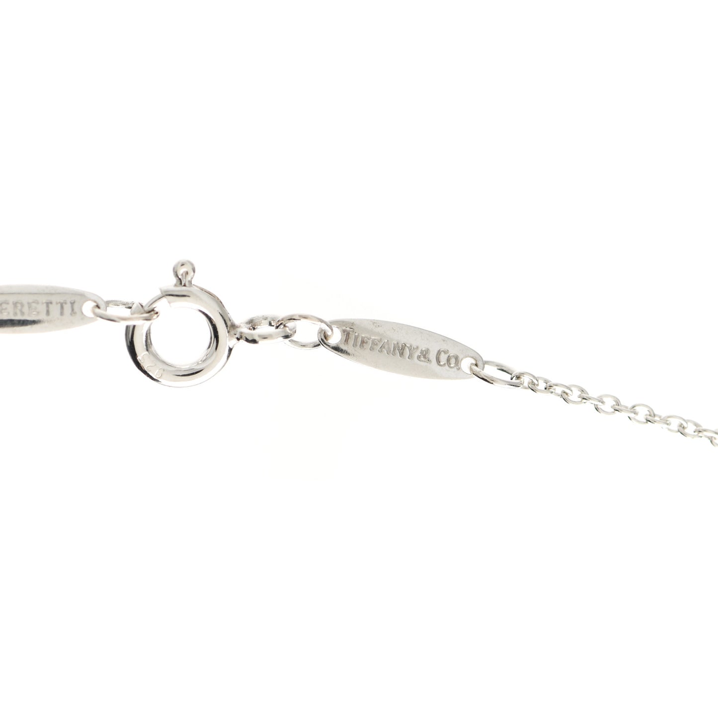 Sterling Silver Diamond .09ctw Elsa Peretti Diamonds by the Yard Three Station Necklace