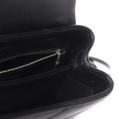Saint Laurent Calfskin Y Quilted Monogram Toy Loulou Crossbody Bag Black 9 of 14