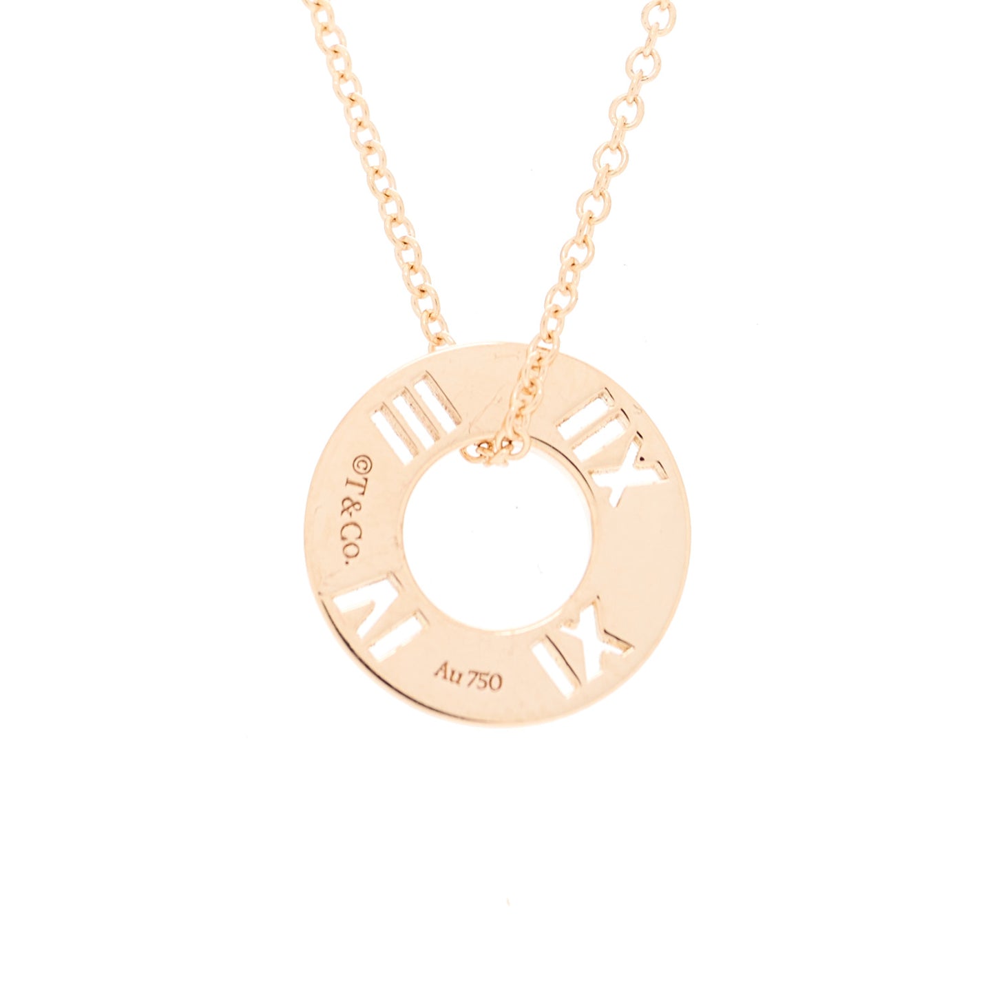 18K Rose Gold Diamond Atlas Pierced Pendant Necklace