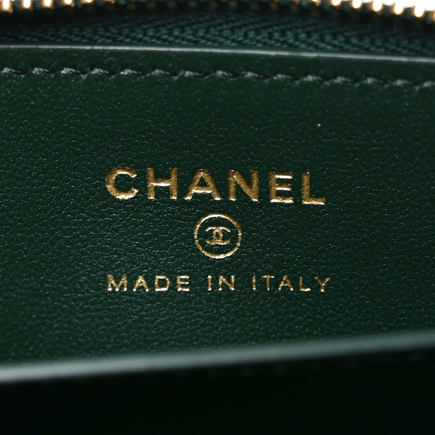 Chanel Calfskin Crocodile Embossed Crococo Coin Purse Emerald 6 of 7