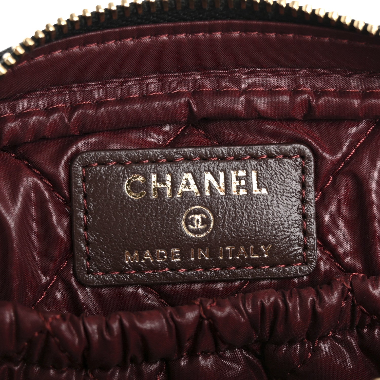 Chanel Lambskin Small Curvy Pouch Cosmetic Case Black 6 of 8
