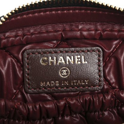 Chanel Lambskin Small Curvy Pouch Cosmetic Case Black 6 of 8