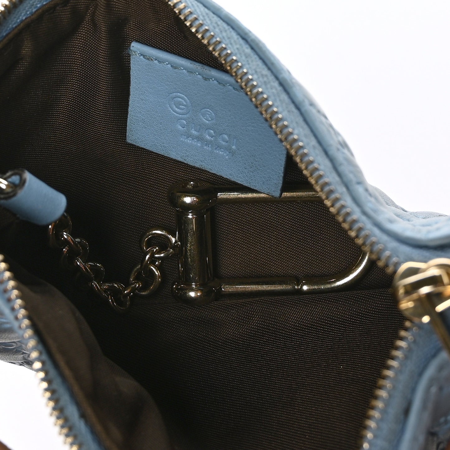 Microguccissima Key Ring Coin Case Mineral Blue