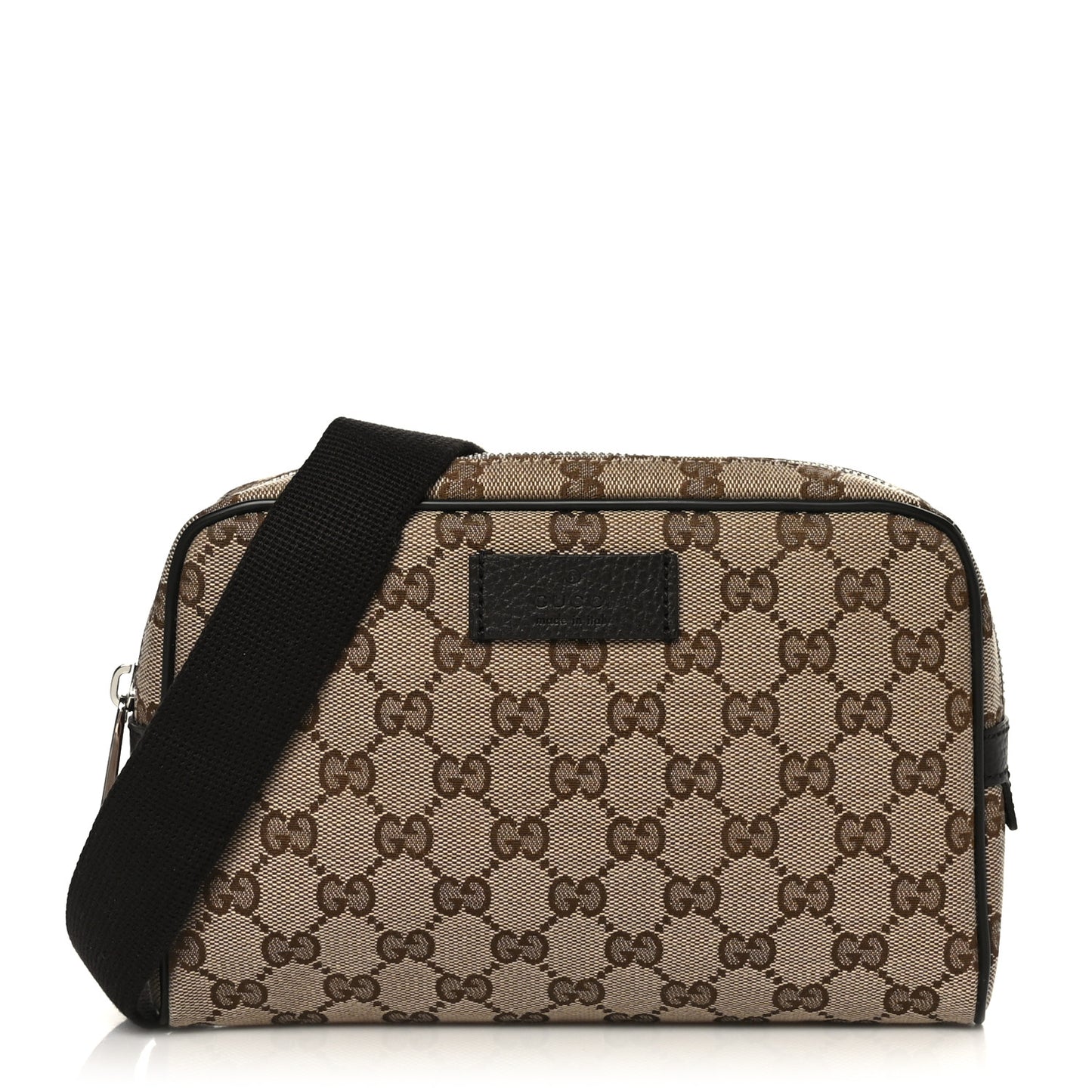 Monogram Dollar Calfskin Belt Bag Beige Ebony Testa di Moro Marrone Scuro