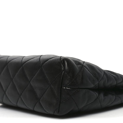 Saint Laurent Calfskin Quilted Cassandre Large Cosmetic Pouch Black 9 of 9