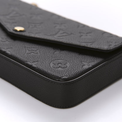Louis Vuitton Empreinte Pochette Felicie Chain Wallet Black 7 of 11