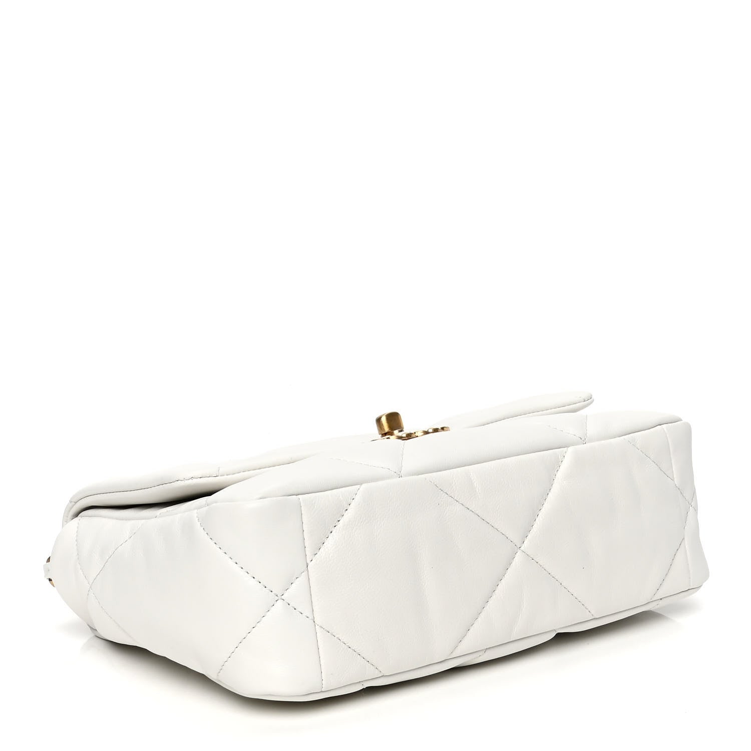 Chanel Goatskin Quilted Medium Chanel 19 Flap White 3 of 5