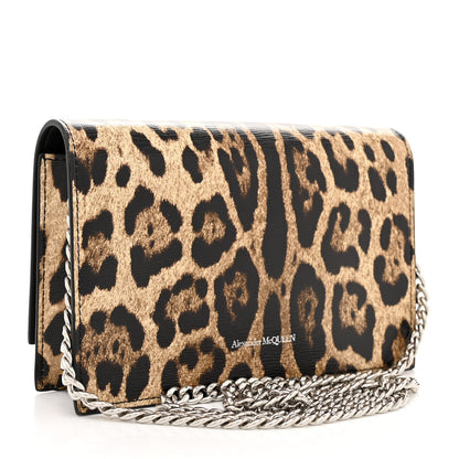 Alexander McQueen Patent Leopard Print Skull Mini Crossbody Bag 3 of 10
