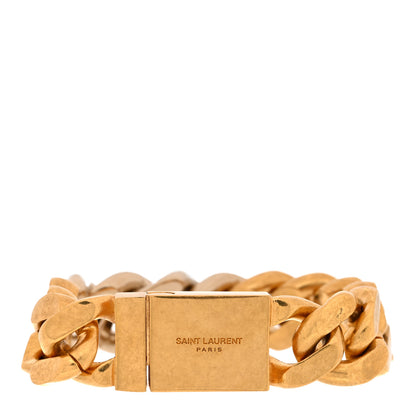 Saint Laurent Metal Two Tone Chain Link Bracelet Gold 1 of 5