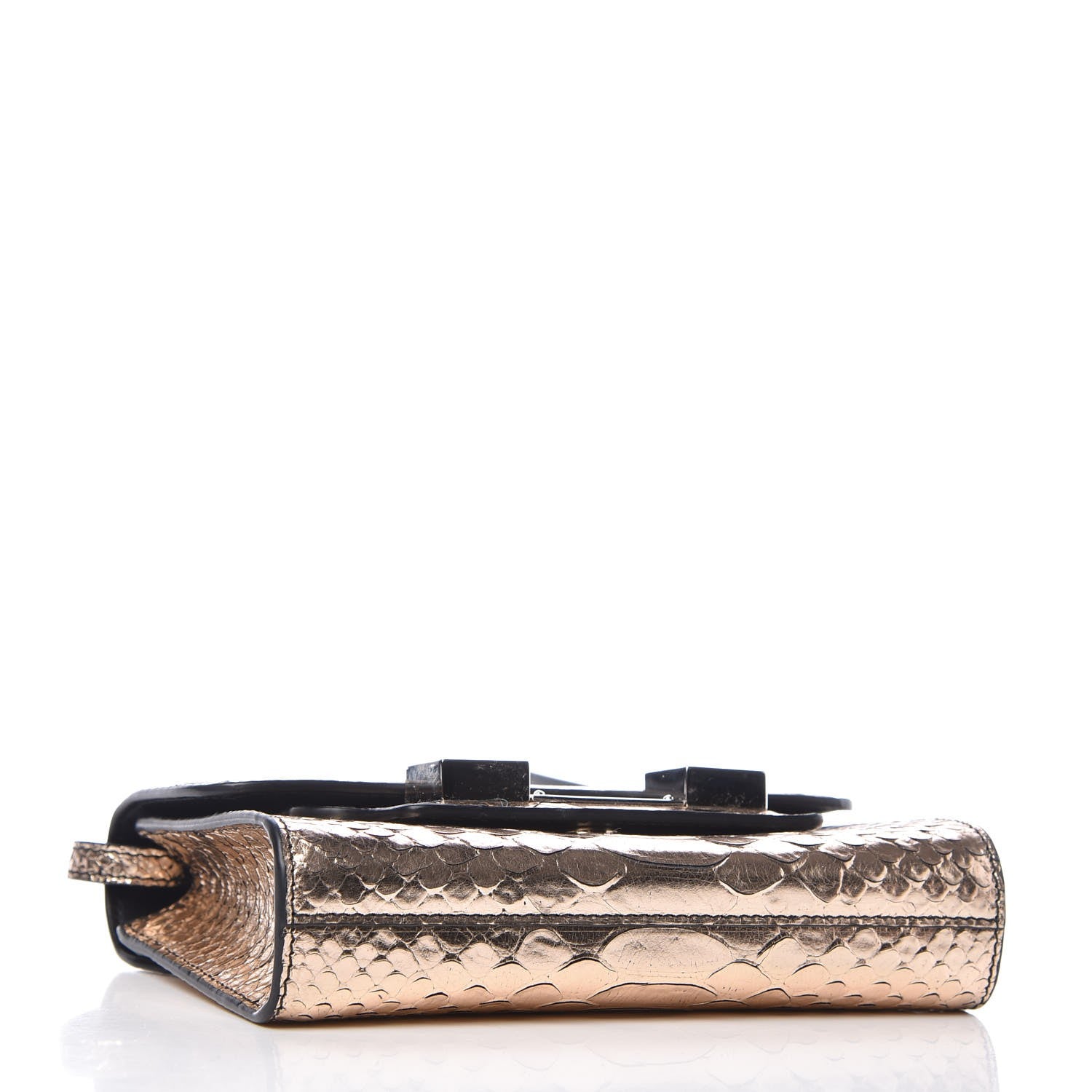 Proenza Schouler Metallic Python Calfskin Embossed PS11 Wallet With Strap Rose Gold 4 of 8