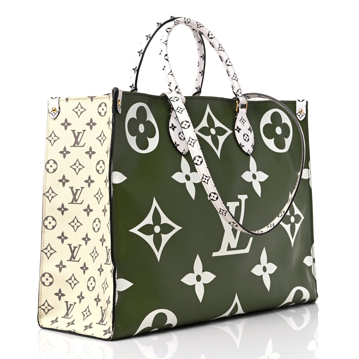 Louis Vuitton Monogram Giant Onthego GM Kaki Beige 3 of 15