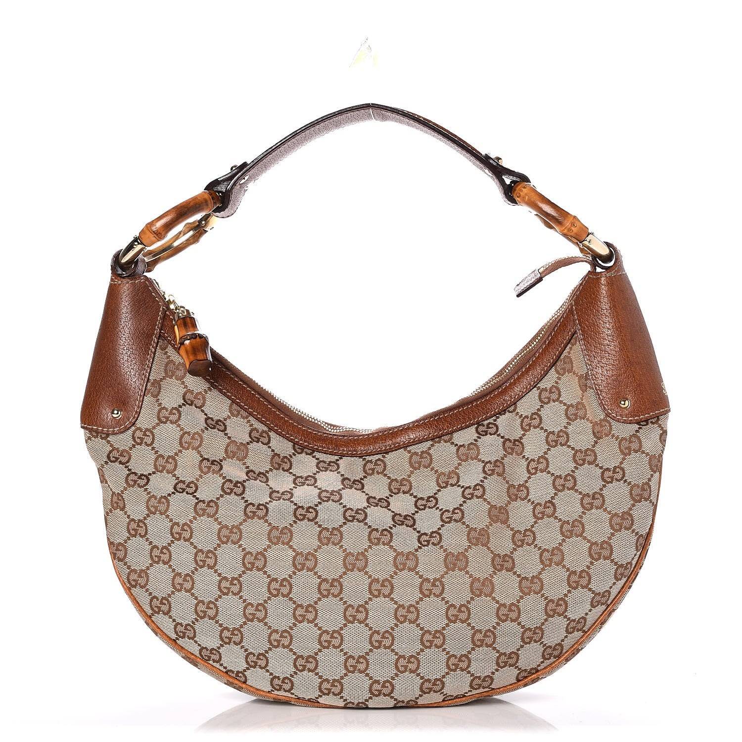 Gucci Monogram Bamboo Ring Hobo Brown 1 of 7