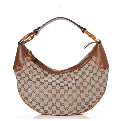 Gucci Monogram Bamboo Ring Hobo Brown 1 of 7