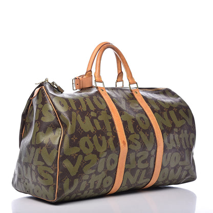 Louis Vuitton Graffiti Keepall 50 Kaki 3 of 17