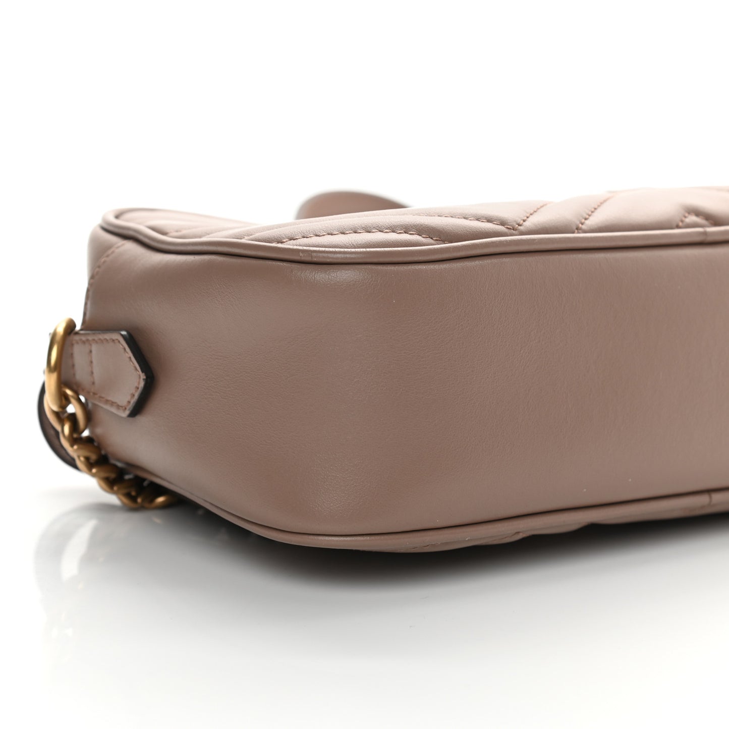 Calfskin Matelasse Small GG Marmont Chain Shoulder Bag Porcelain Rose