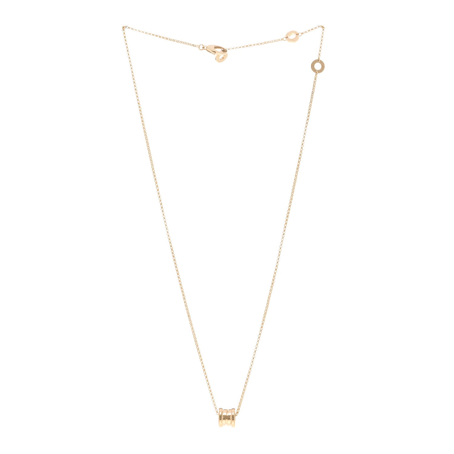 Bulgari 18K Yellow Gold Mini B.Zero1 Pendant Necklace 3 of 5