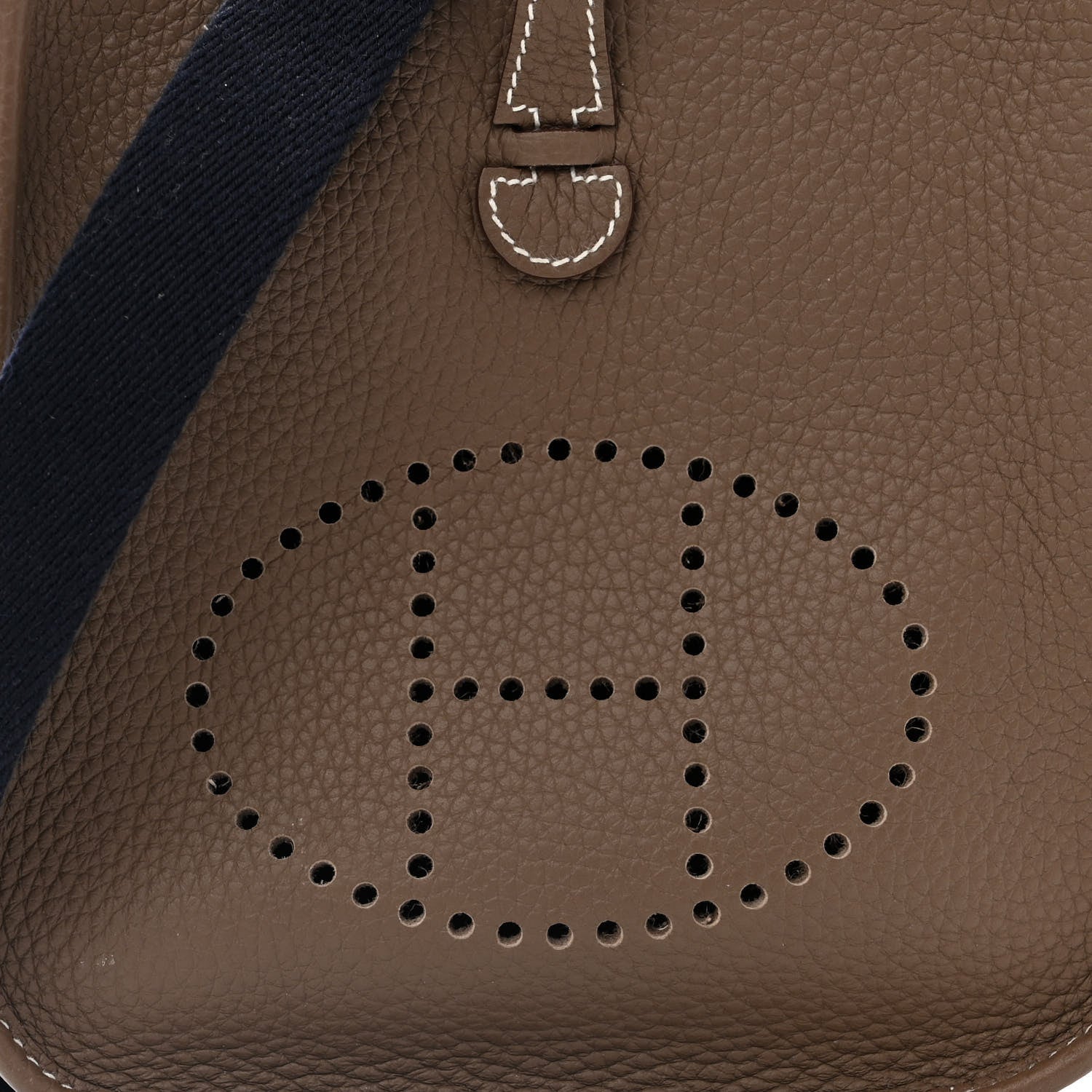 Hermes Taurillon Clemence Amazone Evelyne TPM Etoupe Bleu Indigo 8 of 11