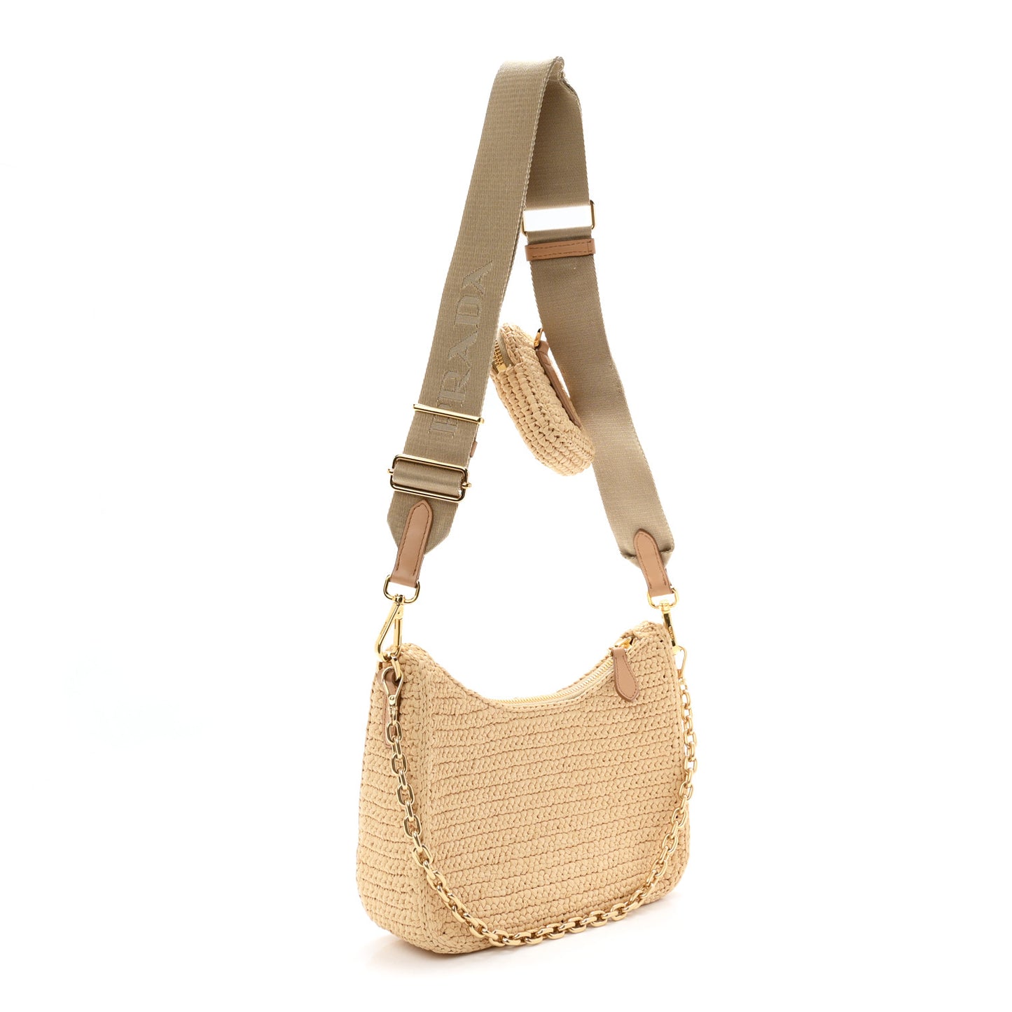 Yarn Raffia Effect Crochet Re-Edition 2005 Shoulder Bag Naturale