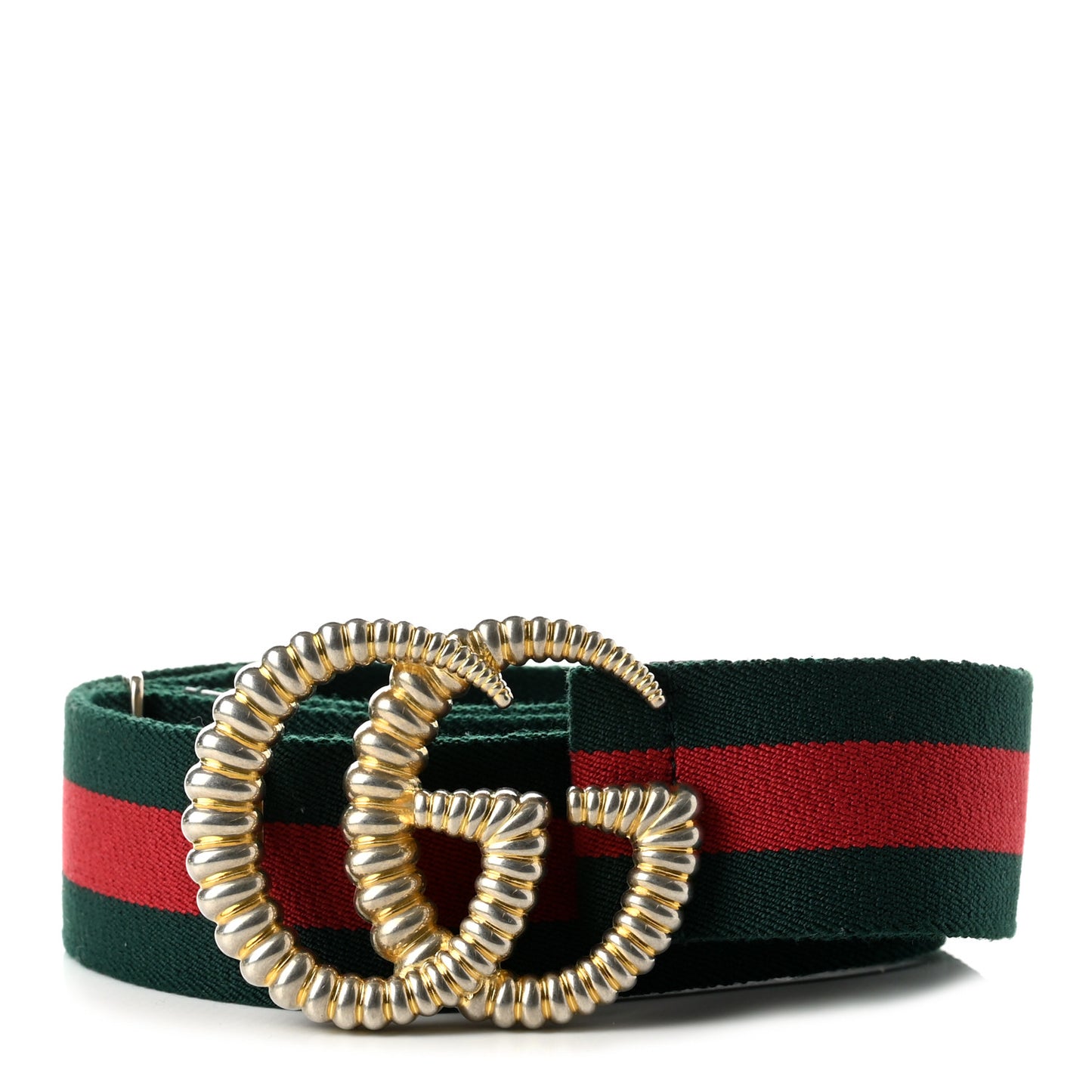 Canvas Torchon Double G Web Belt 85 34 Verde