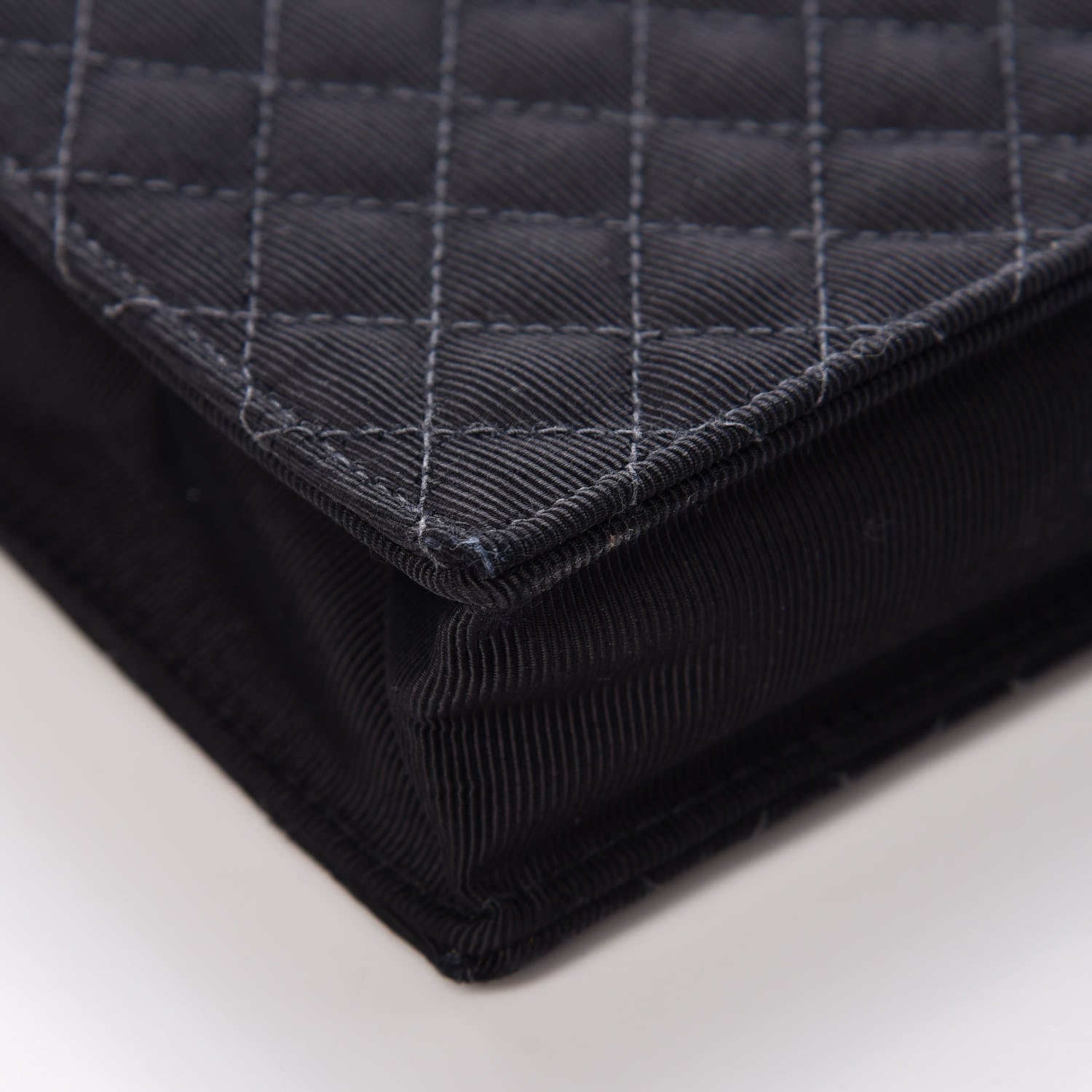 Chanel Grosgrain Quilted Embroidered Patch Flap Black 14 of 15