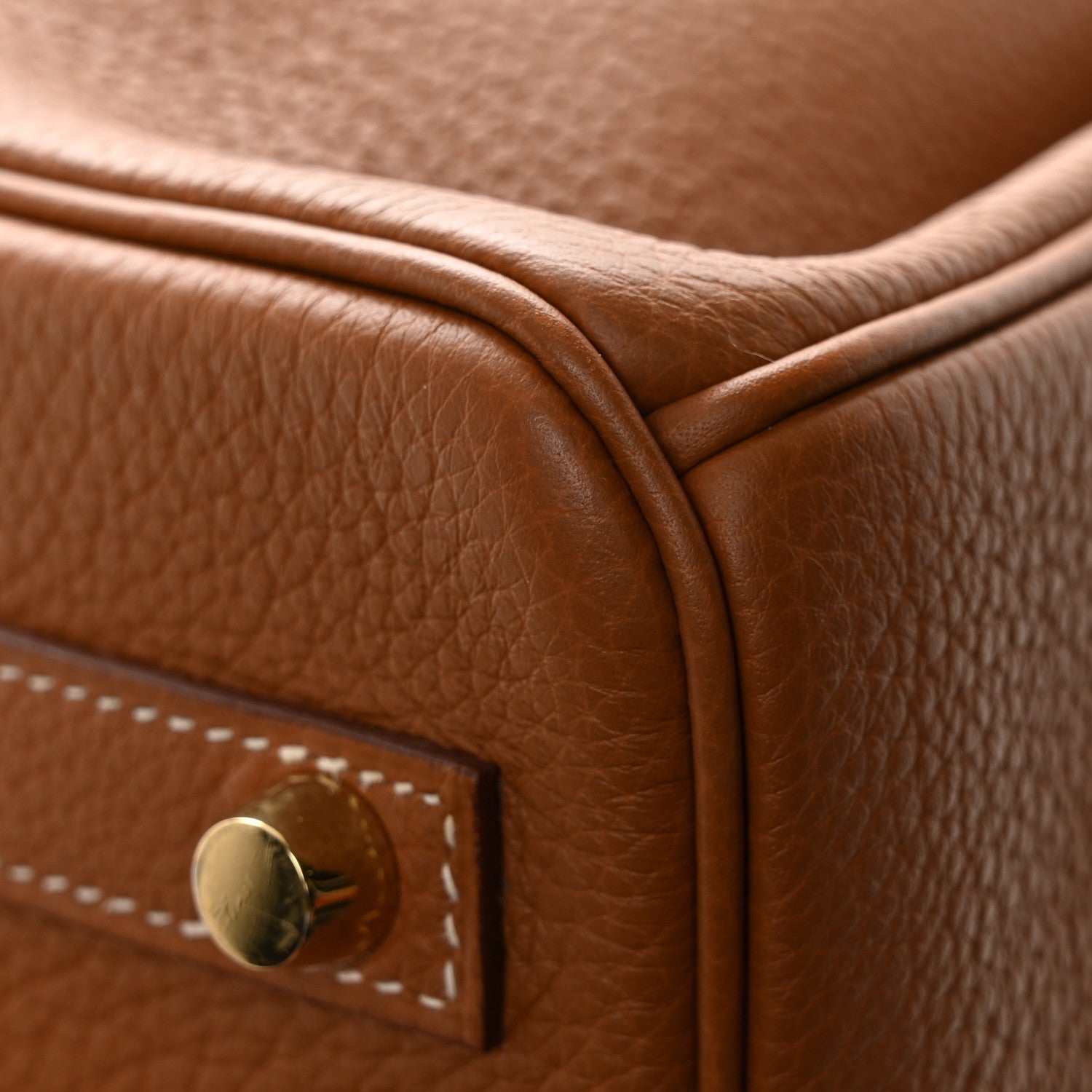 Hermes Togo Horseshoe Birkin 30 Gold Vermillion 14 of 15