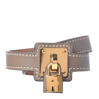 Hermes Swift O'Kelly Double Tour Bracelet T3 Etoupe 1 of 5