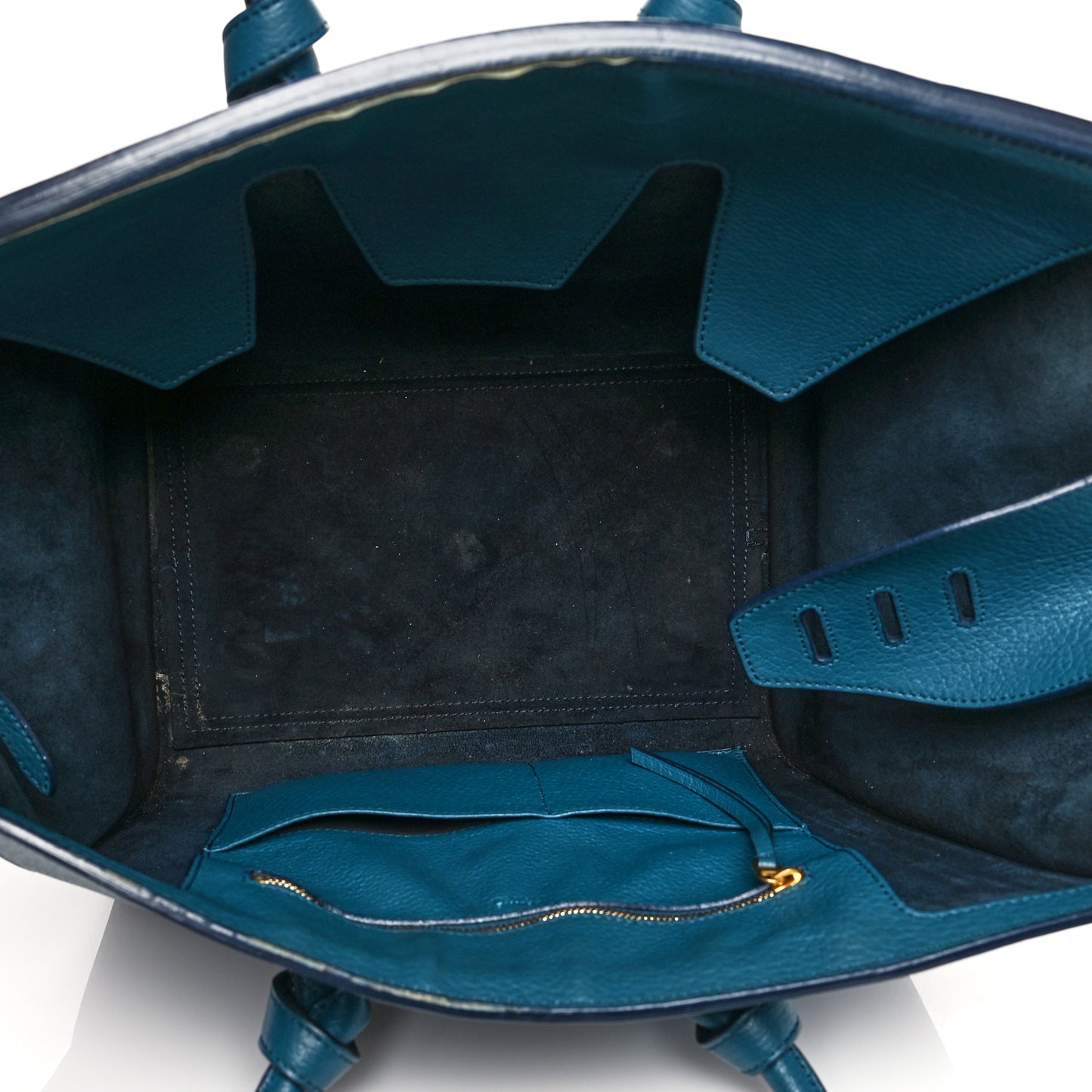 Crisped Calfskin Small Tie Knot Tote Metallic Blue