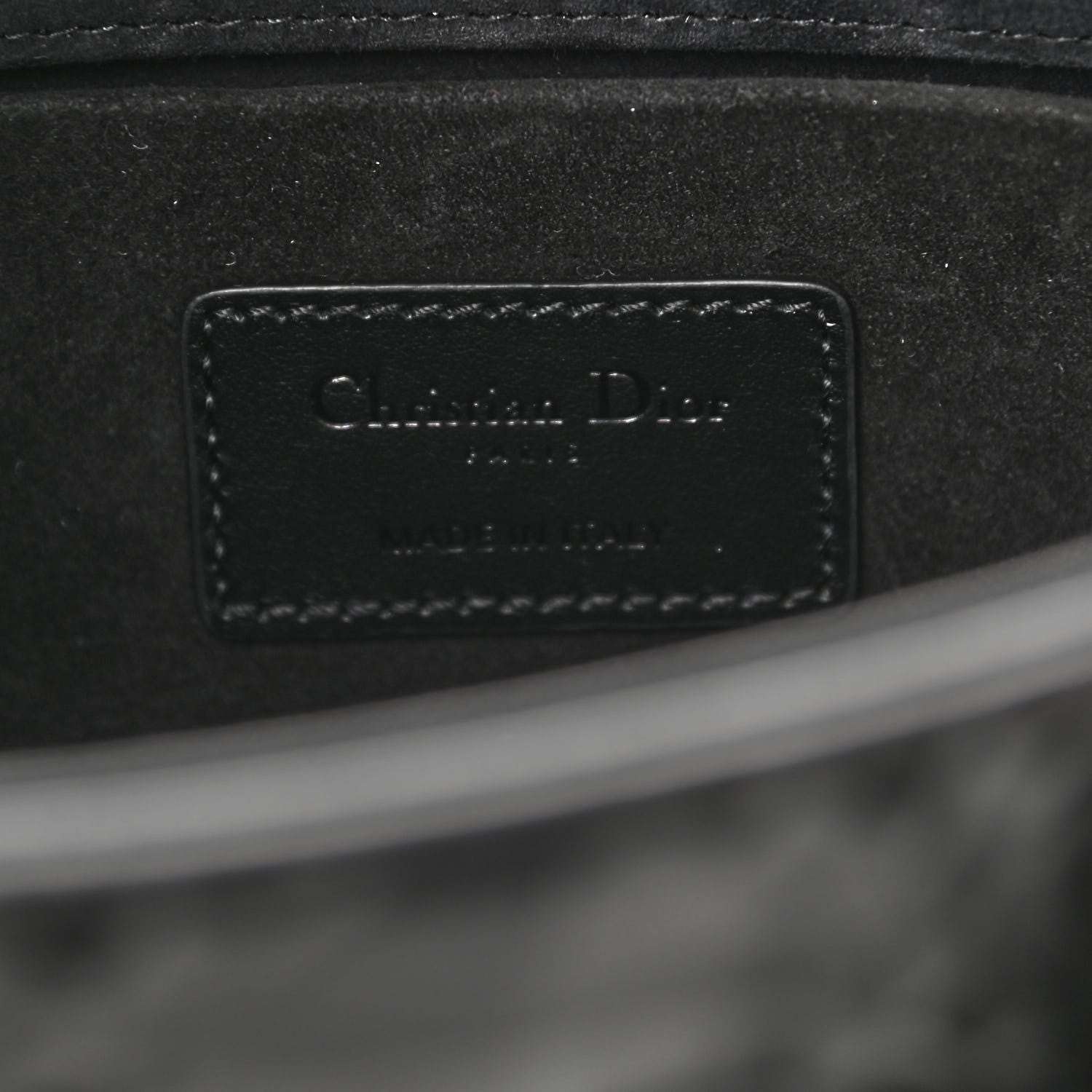 Christian Dior Calfskin Cannage Diamond Medium Lady D-Joy Black 6 of 11