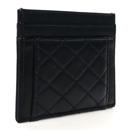 Saint Laurent Lambskin Quilted Gaby Credit Card Case Black 3 of 9