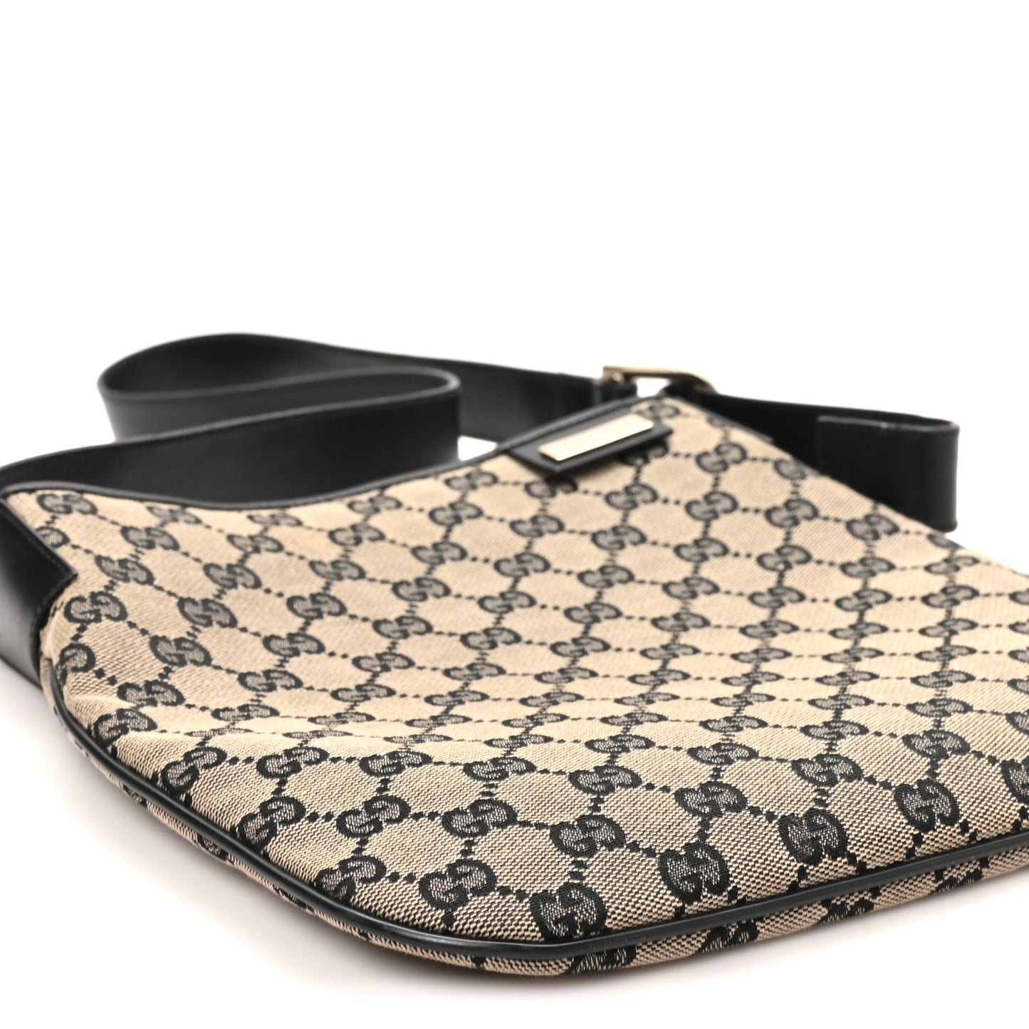 GG Monogram Messenger Bag Black