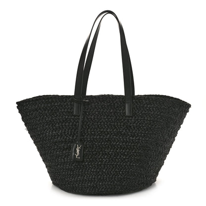 Saint Laurent Raffia Medium Panier Bag Black 1 of 12