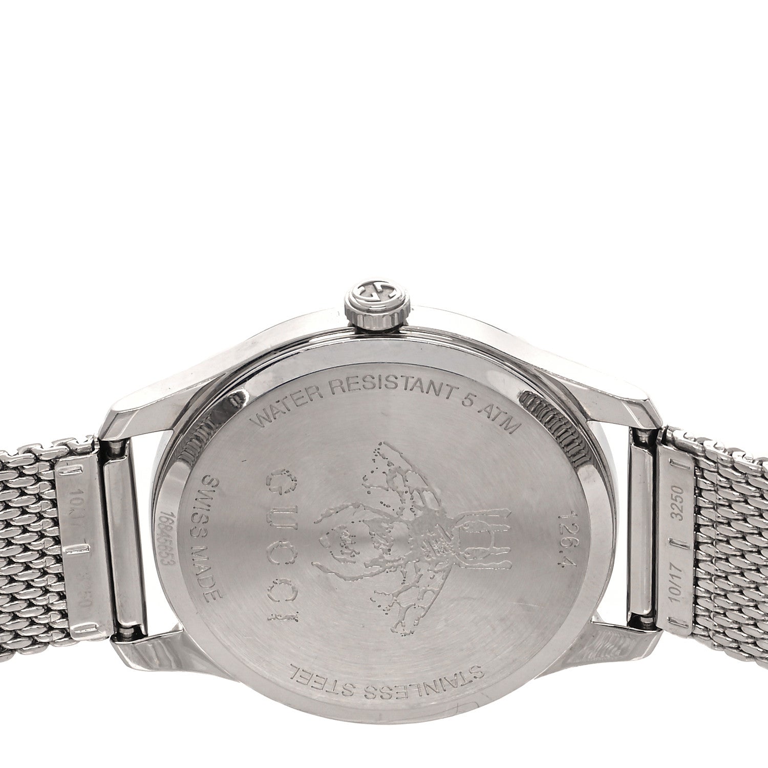 Gucci Stainless Steel Mother of Pearl 36mm G-Timeless Charm Quartz Watch 4 of 4