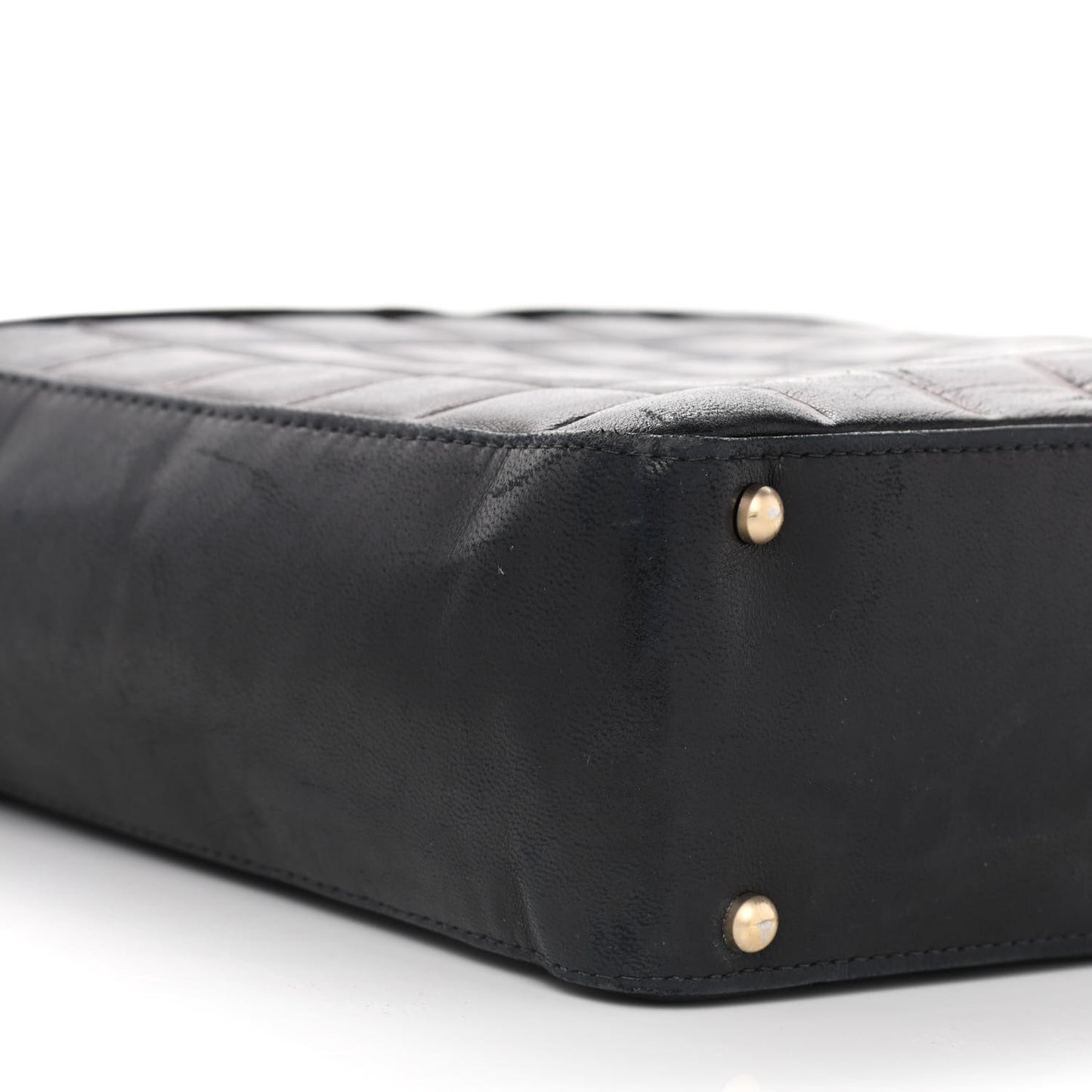 Lambskin Quilted Small Chocolate Bar Shoulder Bag Black
